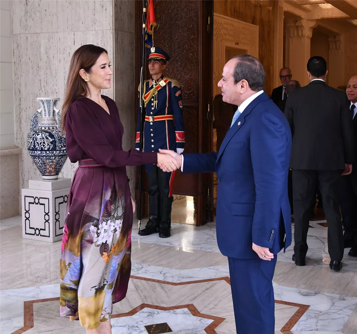 الرئيس السيسي والملكة ماري