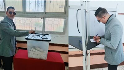 الصحفي محمد جودة يُدلي بصوته في الانتخابات الرئاسية 2024.. صور