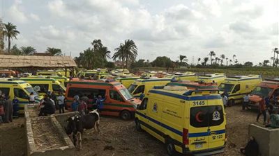 جنازة مهيبة و60 نعش.. بكاء وصراخ أهالى ضحايا إعصار دانيال ببني سويف (صور)