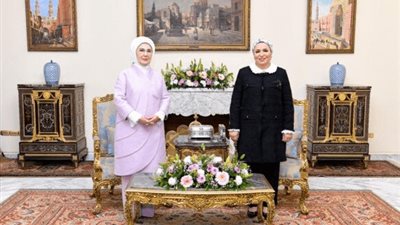 قرينة السيسي تُعلق على مقابلة قرينة الرئيس التركي.. زيارة غالية وخطوة عزيزة