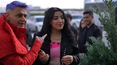 ببدلة سوداء وميكب بسيط.. إطلالة ريم طارق مع رامز جاب من الآخر