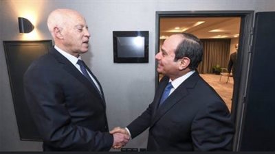 السيسي يستقبل نظيره التونسي في مقر إقامته بمدينة جدة