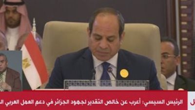 السيسي: المنطقة تمر بظروف قاسية والحفاظ على المؤسسات الوطنية أمر ضرورى