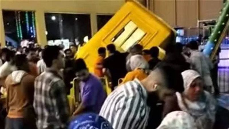 سقطت-لعبة-في-مدينة-ملاهي-بالإسكندرية-،-مما-أدى-إلى