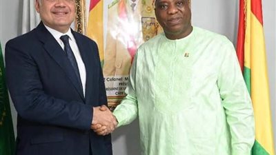 وزير الخارجية الغيني يستقبل السفير المصري بمناسبة قرب انتهاء مهمته في كوناكري