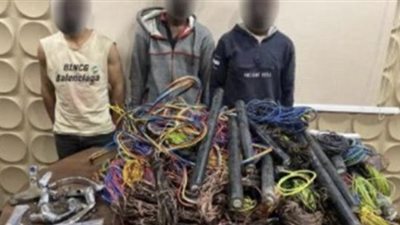 مداهمة لصوص الكابلات الكهربائية بالمقطم