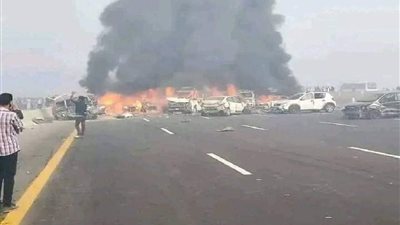 مصرع 32 شخصاً وإصابة 63 آخرين في حادث مفجع بالطريق الصحراوي في البحيرة