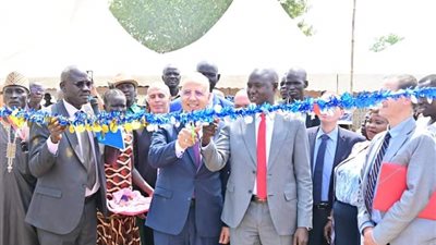 وزيرا الري المصري والجنوب سوداني يفتتحان محطة مياه الشرب الجوفية بجبل ليمون 