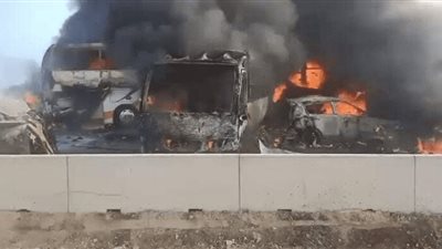 اشتعال النيران في سيارة مواد بترولية يؤدي بحياة شخصين في المنصورة