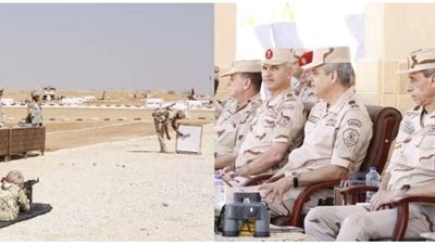 بياناً عملياً للتكتيكات الصغرى والمهارة فى الميدان ينفذه الجيش الثالث الميداني