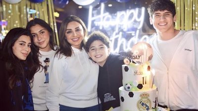 أنغام تحتفل بعيد ميلاد ابن شقيقتها الراحلة غنوة