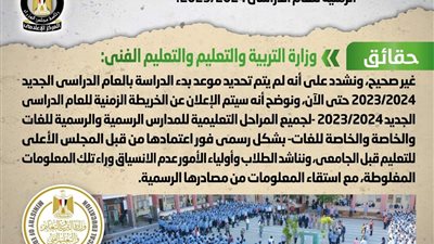 «الحكومة» تنفي تحديد موعد بدء العام الدراسي الجديد