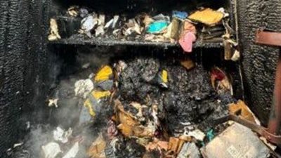 بالصور.. تفحم محتويات محليين جراء حريق هائل بالقاهرة