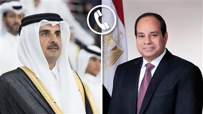 السيسي ونظيره القطري يبحثان جهود وقف إطلاق النار في غزة 