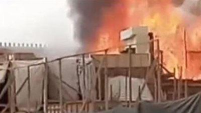 حريق هائل يلتهم لوكيشن مسلسل 