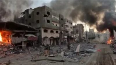 قوات الاحتلال تشن غارة عنيفة على مخيم المغازي في غزة