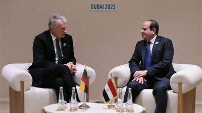 السيسي يلتقى نظيره الليتواني على هامش أعمال الدورة الـ28 لمؤتمر المناخ