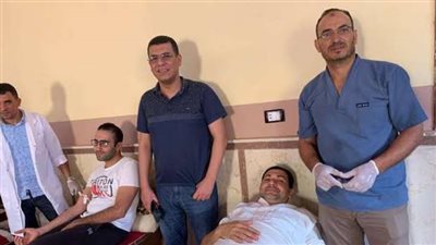 حملة التبرع بالدم في كفر الشيخ تشهد إقبال كبير من الشباب