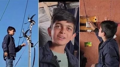 نيوتن غزة.. طفل فلسطيني يضئ عتمة مخيمات النزوح بعد شهور من المعاناة