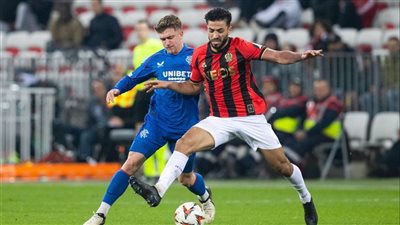 نيس يتلقى خسارة قاسية أمام جلاسكو رينجرز وعبد المنعم يرتكب خطأ مؤثر