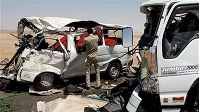 إصابة 10 مواطنين جراء حادث تصادم سيارتين نقل وميكروباص بالبحيرة 