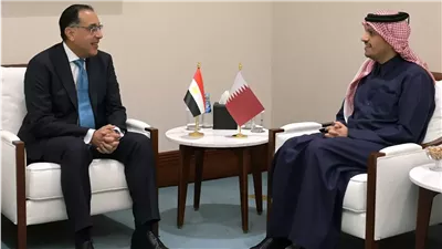 رئيس الوزراء يلتقى نظيره القطرى لتعزيز التعاون بمختلف المجالات