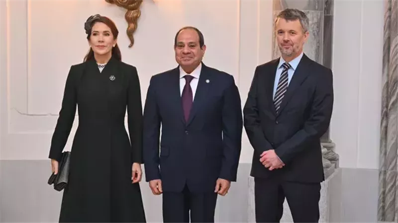 السيسي وملك الدنمارك