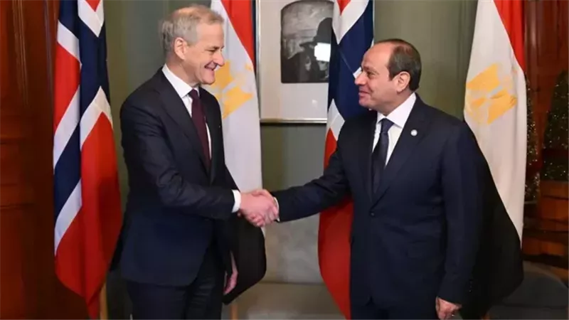 السيسي ورئيس النرويج