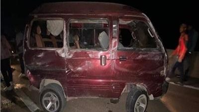 حادث انقلاب سيارة يصيب 5 مواطنين بطريق بلبيس الشرقية