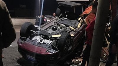 حادث انقلاب سيارة ملاكي يودي بحياة 3 اشخاص بالمنيا 