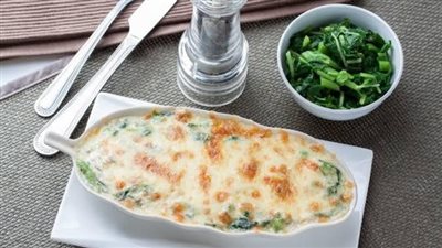 طريقة تحضير السبانخ بالبشاميل بدون مكرونة لذيذة وصحية