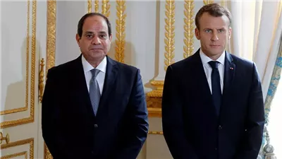 الرئيس السيسي ونظيره الفرنسي يؤكدان ضرورة اضطلاع المجتمع الدولى لحل الدولتين