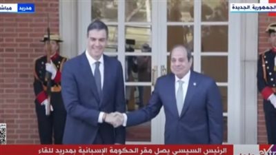 الرئيس السيسي يصل مقر رئاسة الحكومة الإسبانية