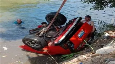 سقوط سيارة بالمياه في الشرقية ومصرع قائدها