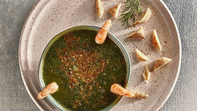 طاجن ملوخية بالجمبري