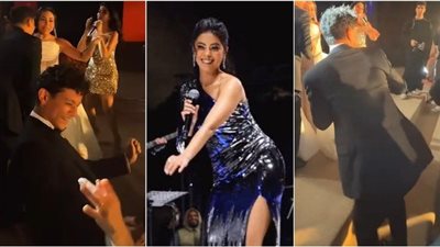 «أحمد داش» يلفت الأنظار بتقليد طريف لرقصة روبي في حفل زفاف شقيقه