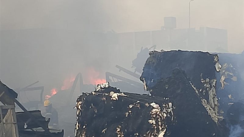 حريق مصنع 6 أكتوبر