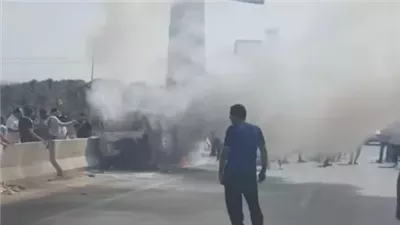 المعانية الأولية.. اختلال عجلة القيادة وراء حادث محور 26 يوليو