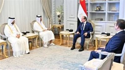الرئيس السيسي يستقبل رئيس الوزراء القطري لبحث التعاون الثنائي وتطورات غزة