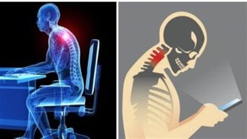 وضعيات الجلوس الخاطئة