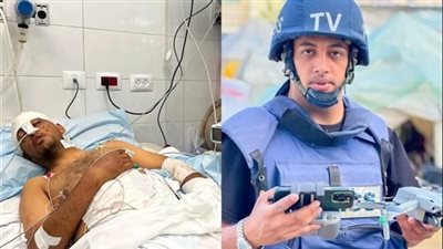 إصابة الصحفي محمد فايق بالشلل النصفي بعد قصف مستشفى ناصر بقطاع غزة