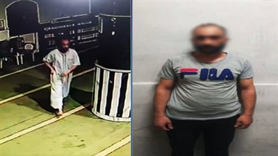 فيديو صادم.. ضبط عاطل يسرق تبرعات مسجد دار السلام