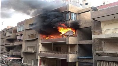 حريق بعقار فى شبرا الخيمة يسبب ثلاث إصابات