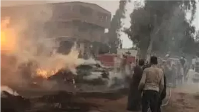  كارثة كادت تقع.. إنقاذ زفتى من حريق كتان مدمر