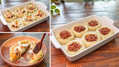 طريقة تحضير بطاطس بيوريه بحشوة البيتزا 