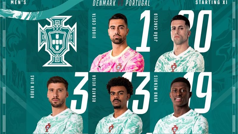 التشكيل الرسمي لمنتخب البرتغال أمام الدنمارك 